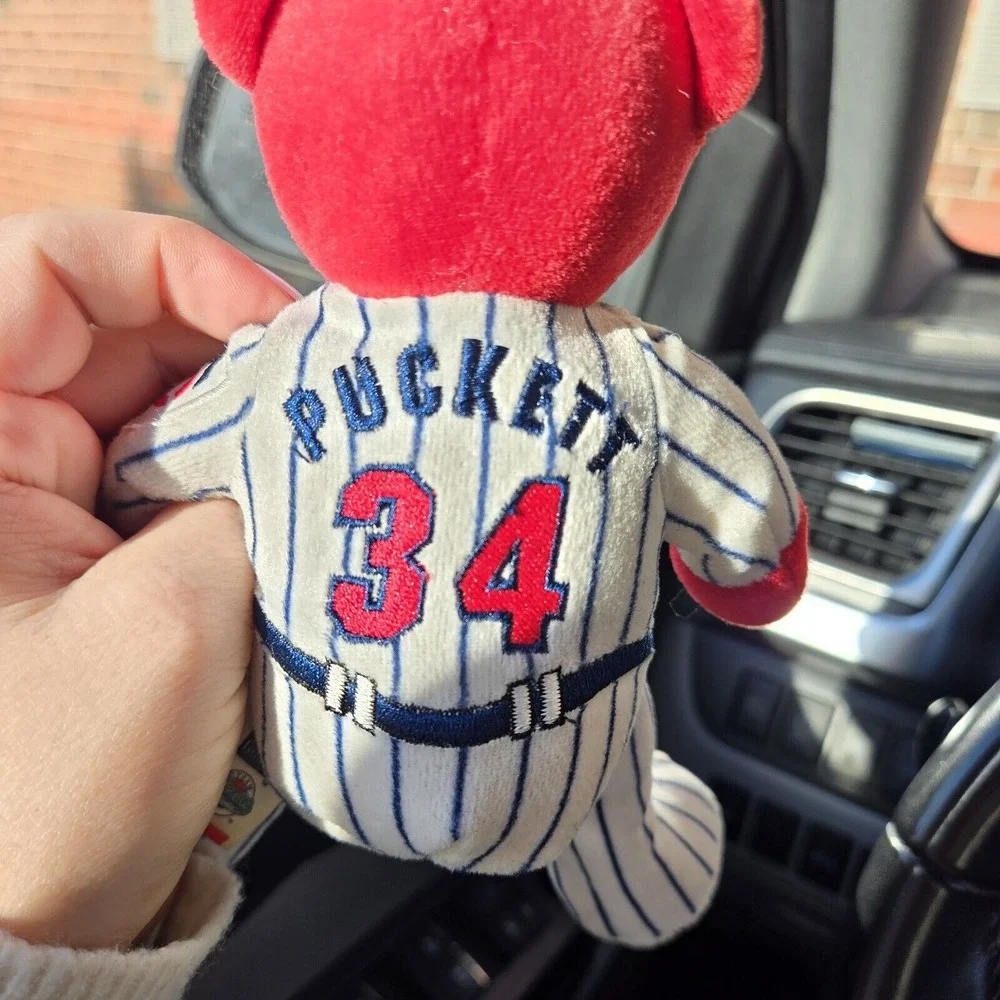 Vintage Rare Team Beans‎ MN Twins Kirby Puckett Red Bear With Stripe Unifrom